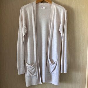 Long Beige Cardigan
